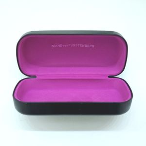 Diane Von Furstenberg Black Logo Eyeglass/Sunglasses Case DVF - Preowned